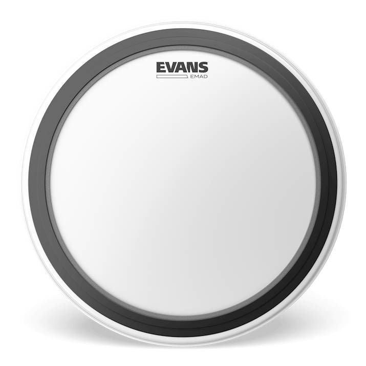 Evans EMAD Coated White Bass Drum Head, 26 Inch
