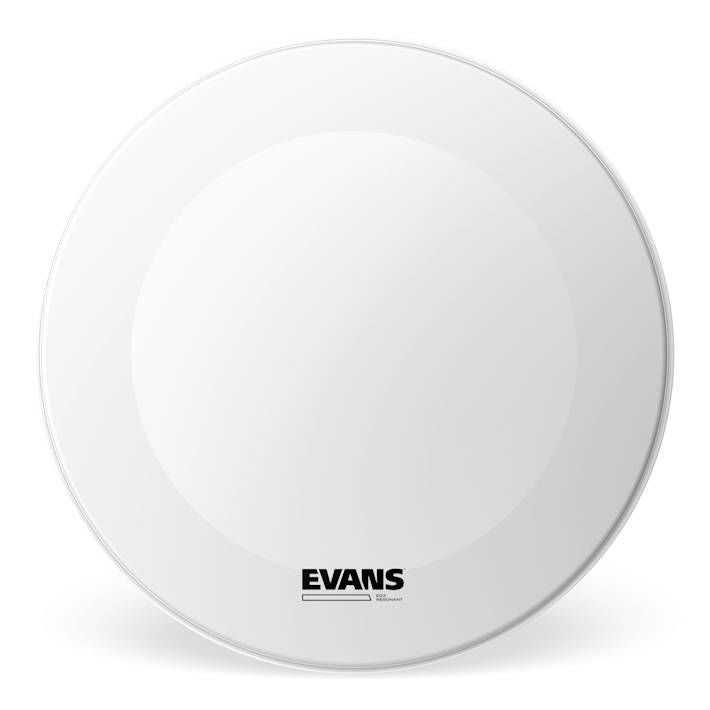 Evans EQ3 Resonant Coated White Bass Drum Head, No Port, 26 Inch