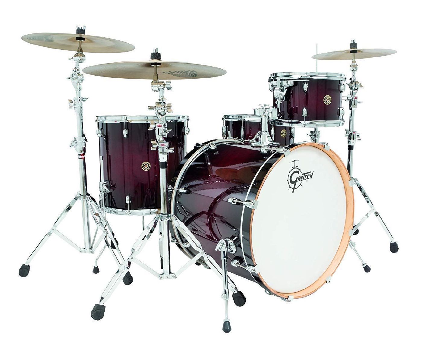Gretsch Catalina Maple 4pc Drum Kit  with 22 inch Kick - Dark Cherry Burst