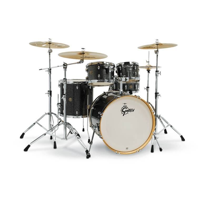 Gretsch Catalina Maple CM5 5 Piece Drum Kit with 22in Bass Drum in Black Stardust