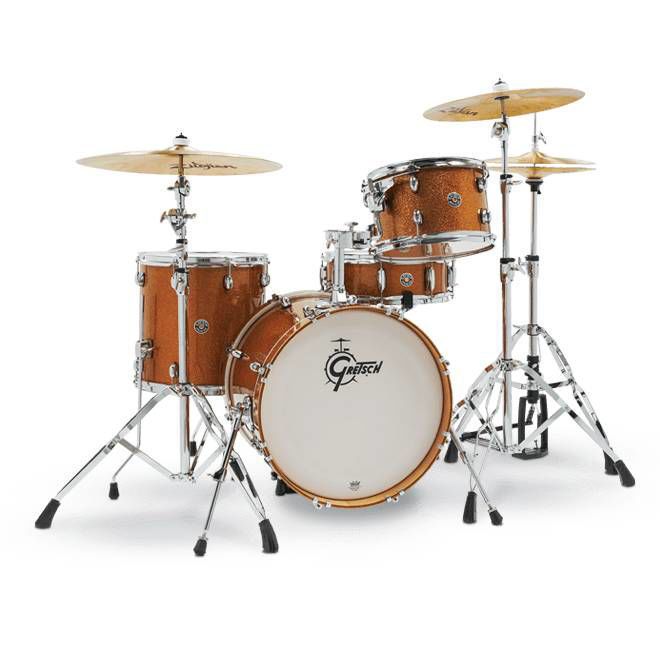 Gretsch Catalina Club CC4 4-Piece Acoustic Drum Kit with 18 inch Bass Drum - Bronze Sparkle
