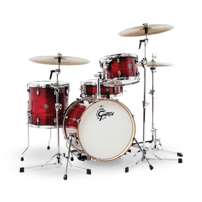 Gretsch Catalina Club CC4 4pc Shell Pack Drum Kit with 18in Bass Drum in Gloss Crimson Burst