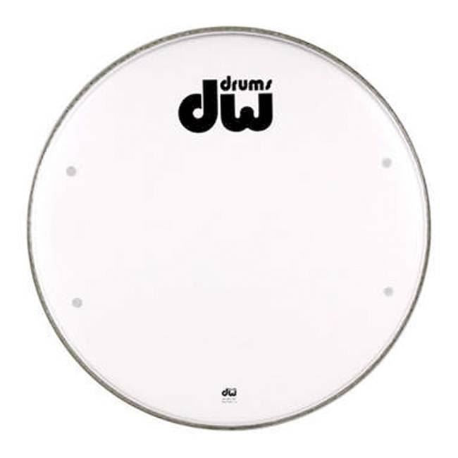 DW DRDHCW24KCL Non Vented Coated White 24 inch Bass Drum Head
