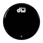 DW DRDHGB22KNV Non Vented Black Logo 22inch Drum Head