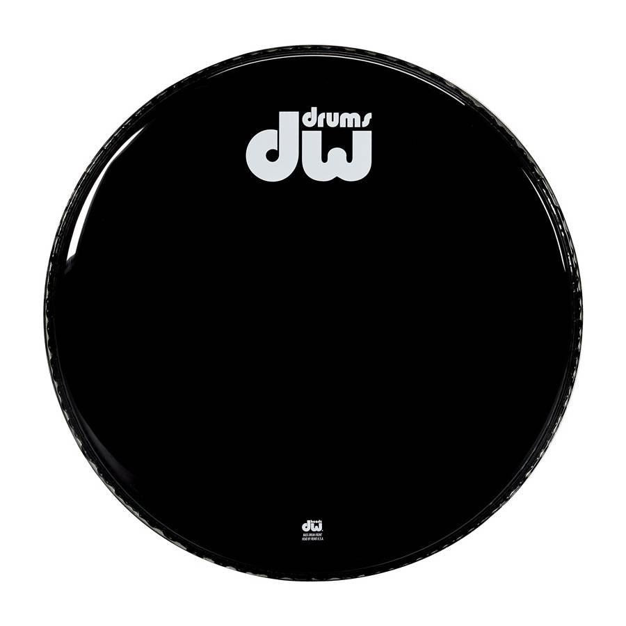 DW DRDHGB22KNV Non Vented Black Logo 22inch Drum Head