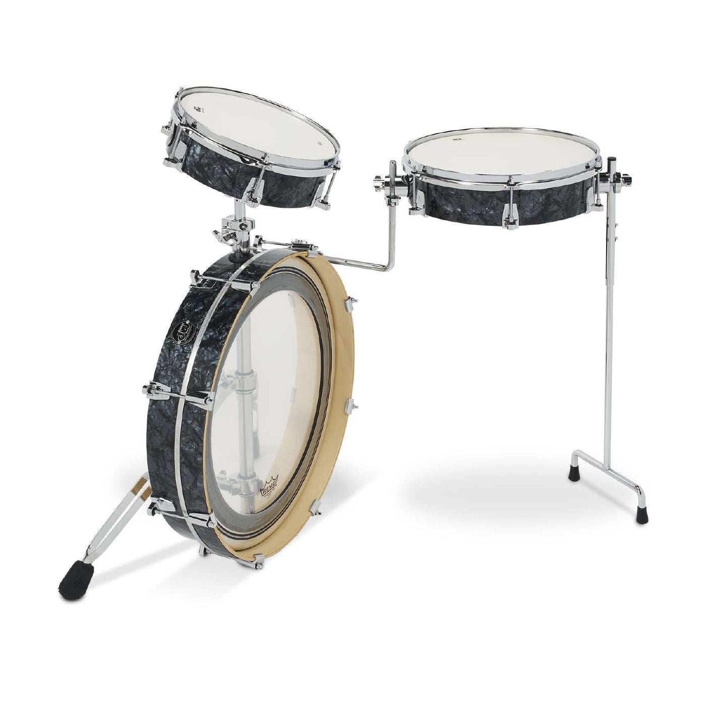 DW Performance Low-Pro 3-Piece Shell Pack Drum Kit in Black Diamond