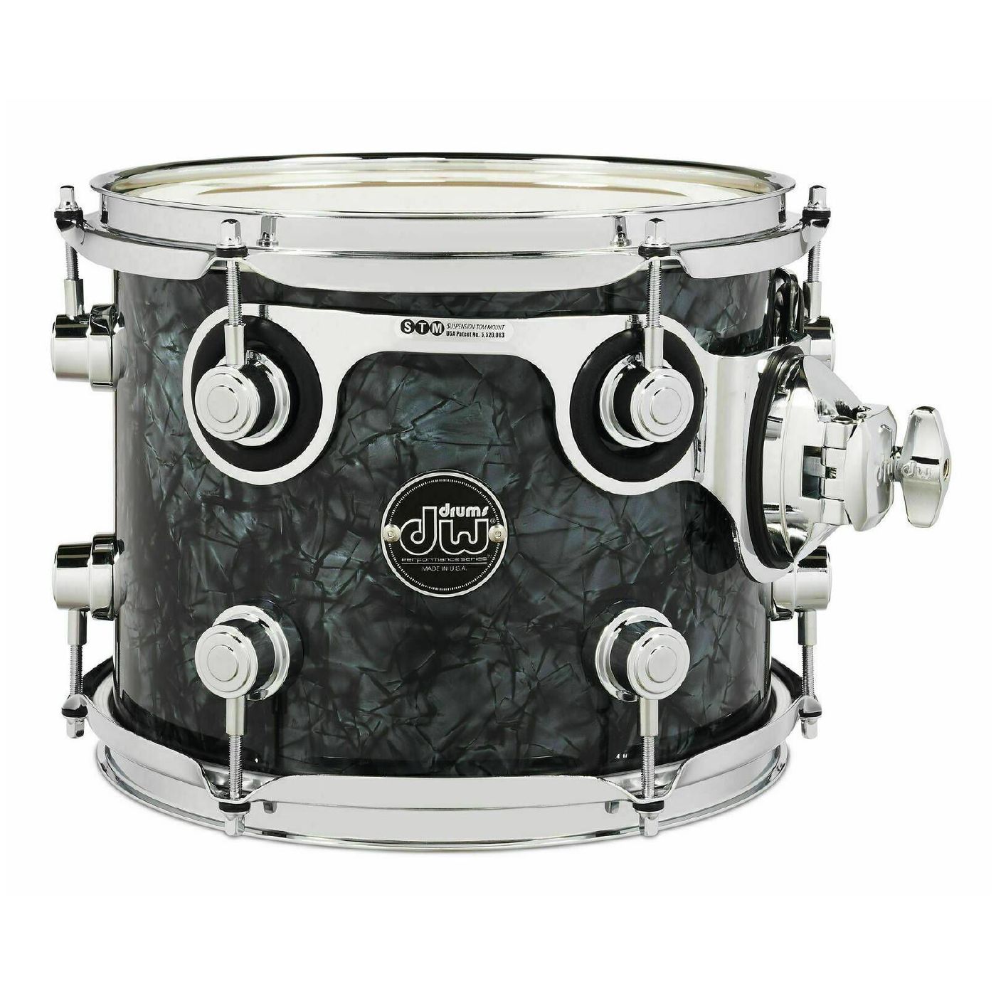 DW Performance Finish Ply 8 x 10 Inch Tom - Black Diamond