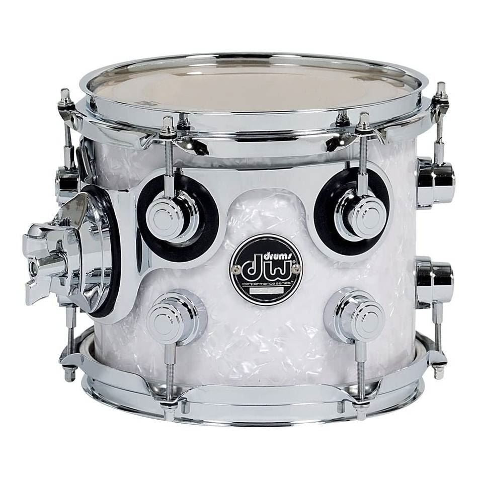 DW Performance Series Finish Ply 10 x8in Tom Drum in White Marine