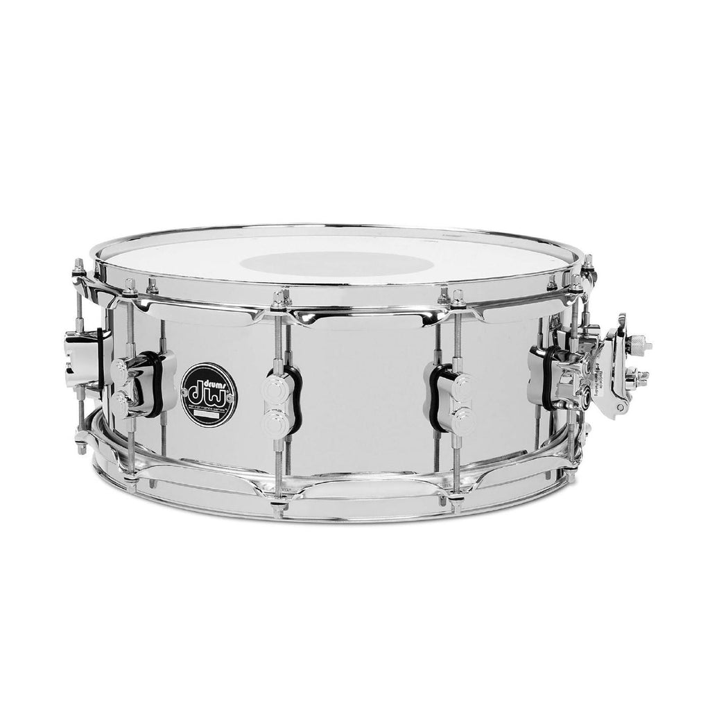 DW Performance Series Chrome Over Steel 14x5.5in Snare Drum in Black Diamond