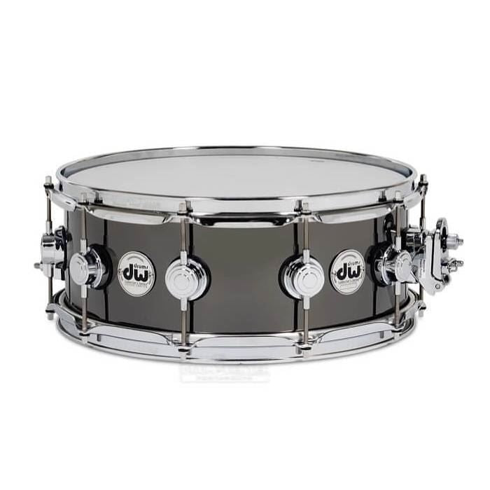 DW Collectors Series Black Nickel Over Brass 14x5.5in Snare Drum with Chrome Hardware