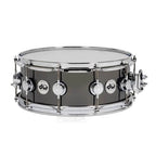 DW Collectors Series Black Nickel Over Brass 14x5.5in Snare Drum with Chrome Hardware