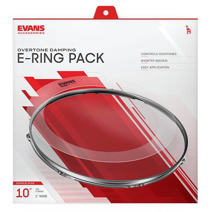 Evans 1 Inch E-Ring 10 Pack 10 Inch
