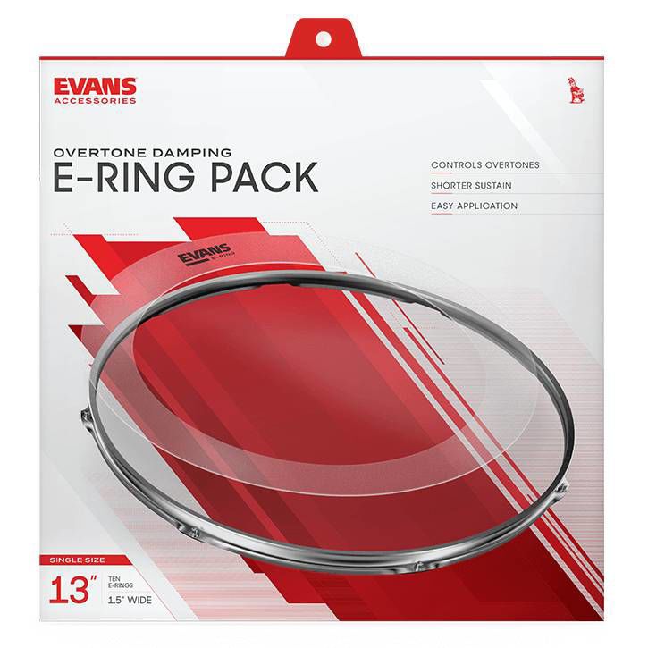 Evans 1.5 Inch E-Ring 10 Pack 13 Inch