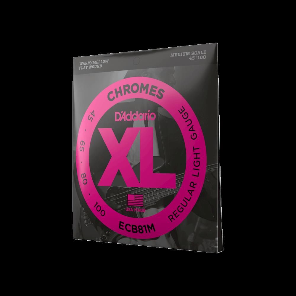 D'Addario ECB81M 45-100 Light Medium Scale Chromes Bass Guitar Strings