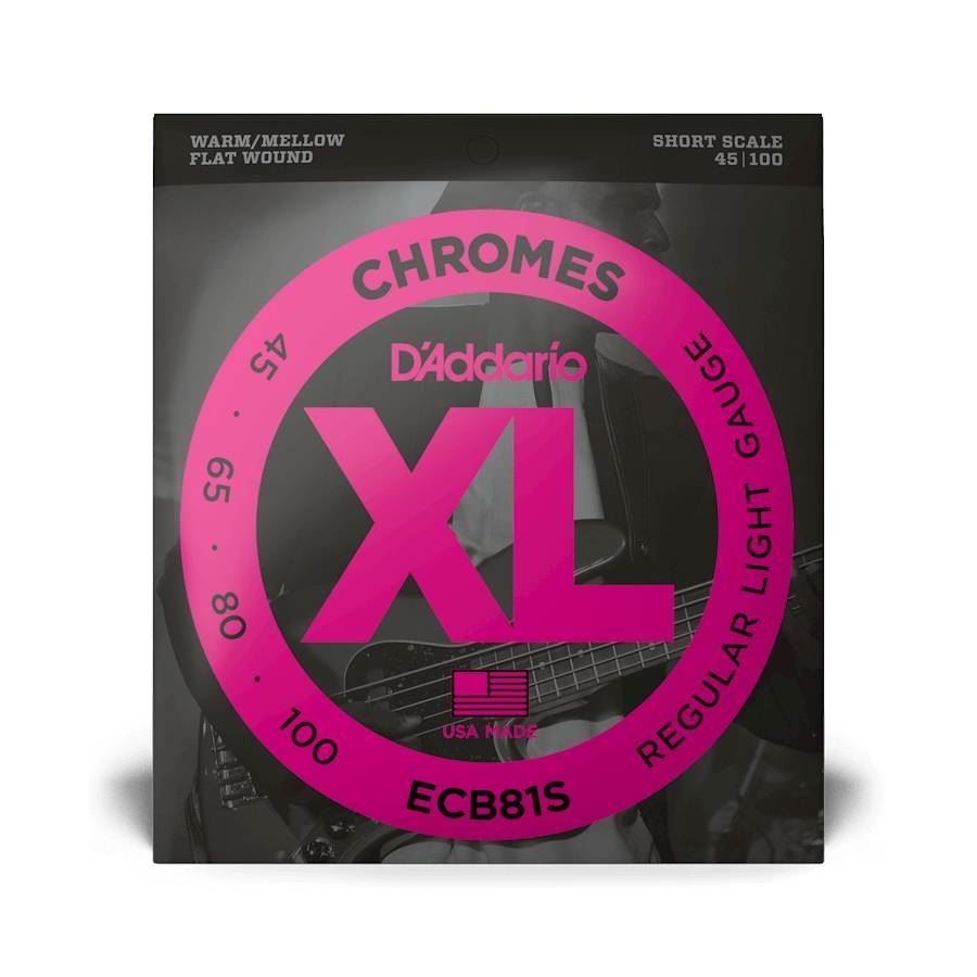 D''Addario ECB81S 45-100 Light Short Scale Chromes Bass Guitar Strings