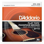 D'Addario EFT13 Flat Tops Phosphor Bronze Acoustic Guitar Strings - Medium 16-56