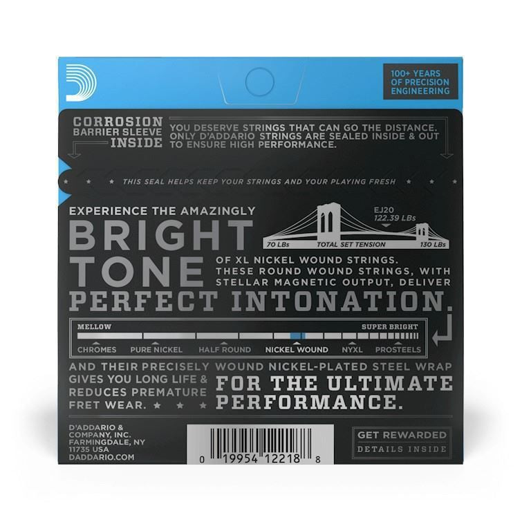 D'Addario EJ20 10-49 Jazz Extra Light Electric Guitar Strings