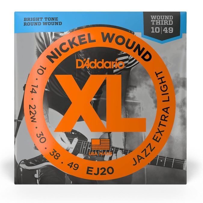D'Addario EJ20 10-49 Jazz Extra Light Electric Guitar Strings