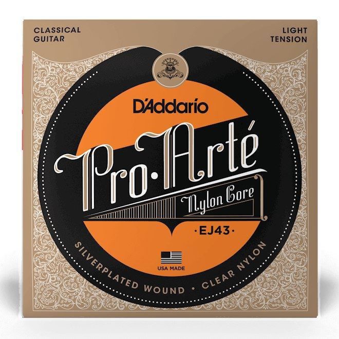 D'Addario EJ43 Pro-Art√© Nylon Classical Guitar Strings, Light Tension
