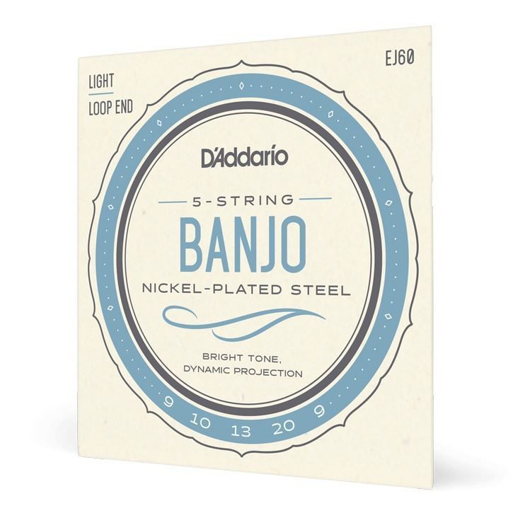 D'Addario EJ60 5-String Banjo Strings - Nickel Light - 9-20