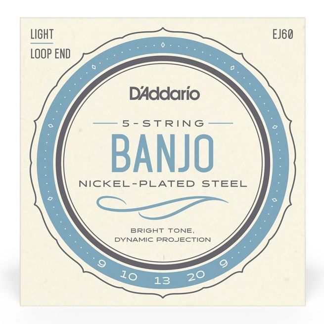 D'Addario EJ60 5-String Banjo Strings - Nickel Light - 9-20