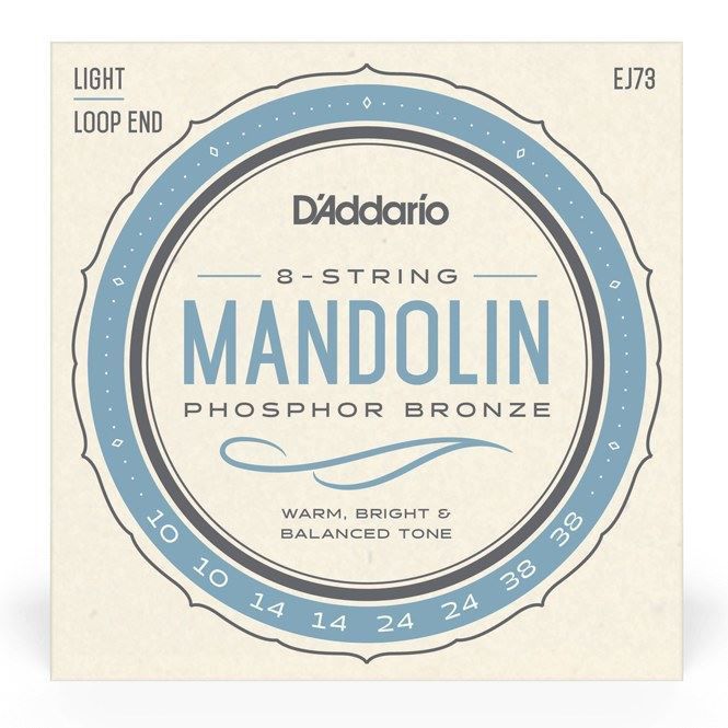 D'Addario EJ73 Mandolin Strings 10-38 Phosphor Bronze Light