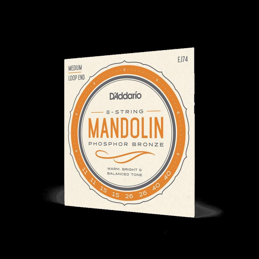 D'Addario EJ74 Mandolin Strings 11-40 Phosphor Bronze Medium