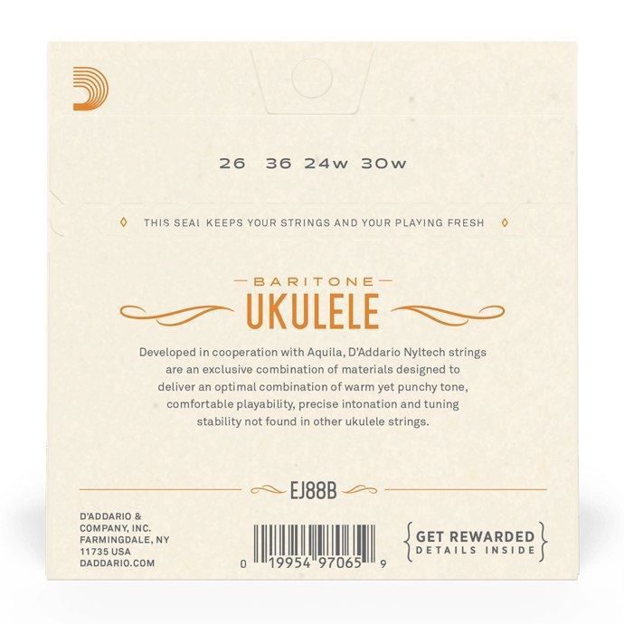 D'Addario EJ88B Nyltech Baritone Ukulele Strings