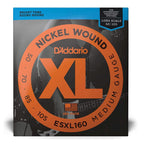 D'Addario ESXL160 50-105 Medium Nickel Wound Double Ball End Bass Guitar Strings
