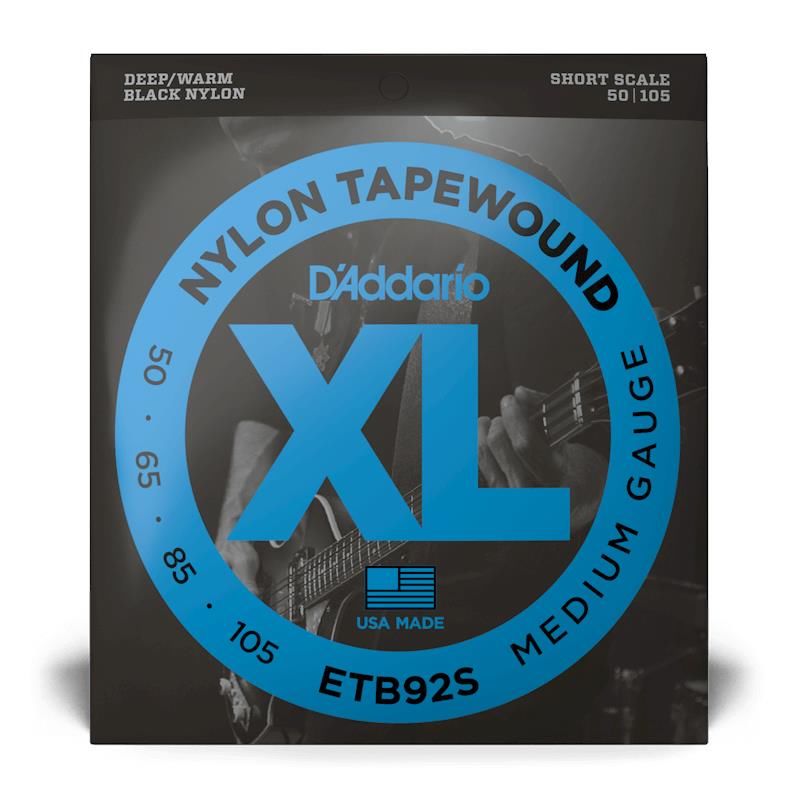 D'Addario ETB92S 50-105 Medium Short Scale Tapewound Bass Guitar Strings