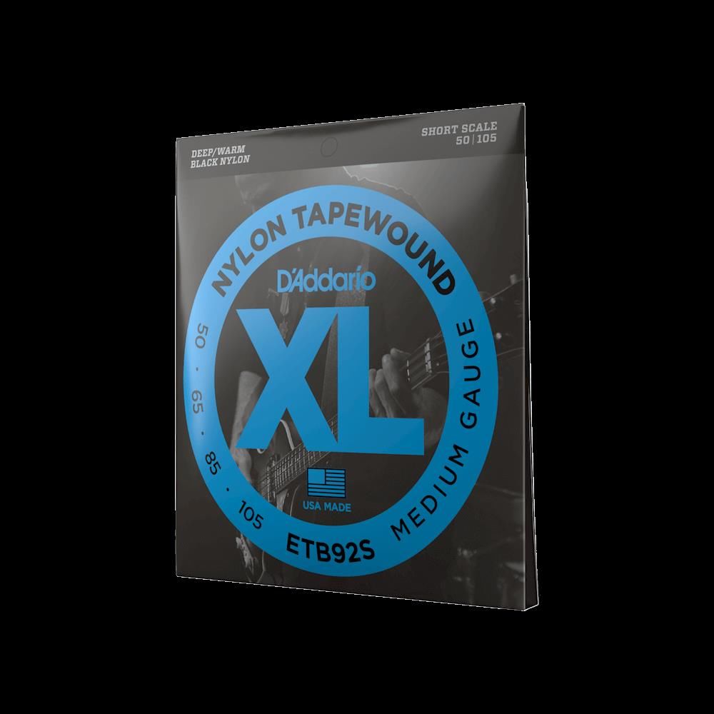 D'Addario ETB92S 50-105 Medium Short Scale Tapewound Bass Guitar Strings