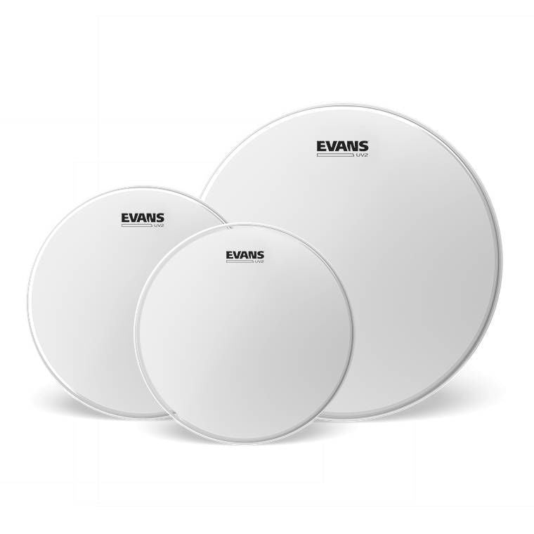Evans UV2 Coated Tom Pack - Rock (10 inch 12 inch 16 inch) Drumheads