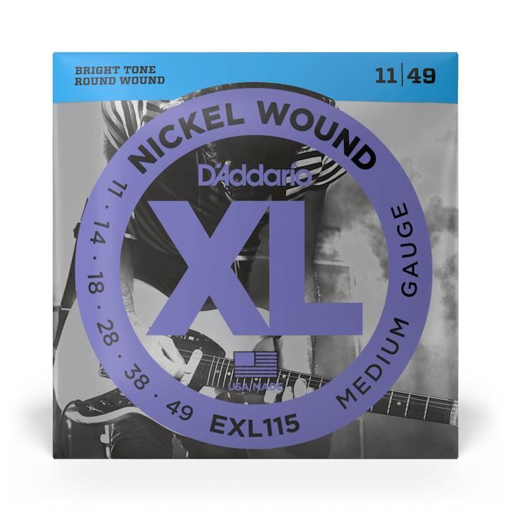 D'addario EXL115 11-49 Electric Guitar Strings 3-Pack