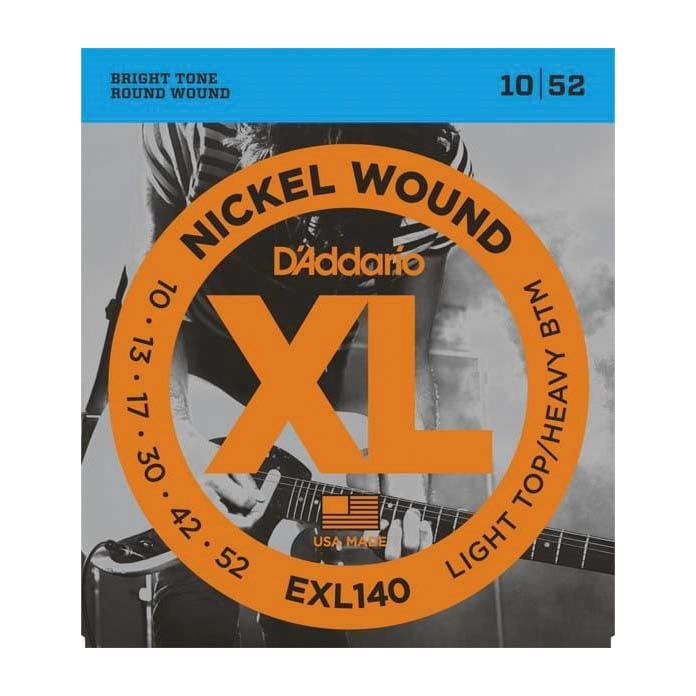 D'Addario EXL140 Electric Guitar Strings 10-52 Light Top/Heavy Bottom