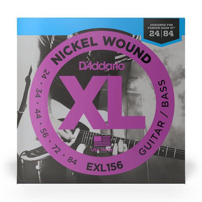 D'Addario EXL156 24-84 Nickel Wound Fender Bass VI Guitar Strings