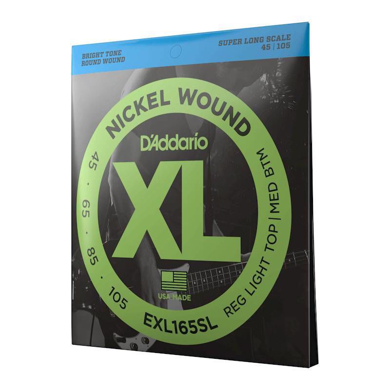 D'Addario EXL165SL 45-105 Custom Light Super Long Scale Bass Guitar Strings