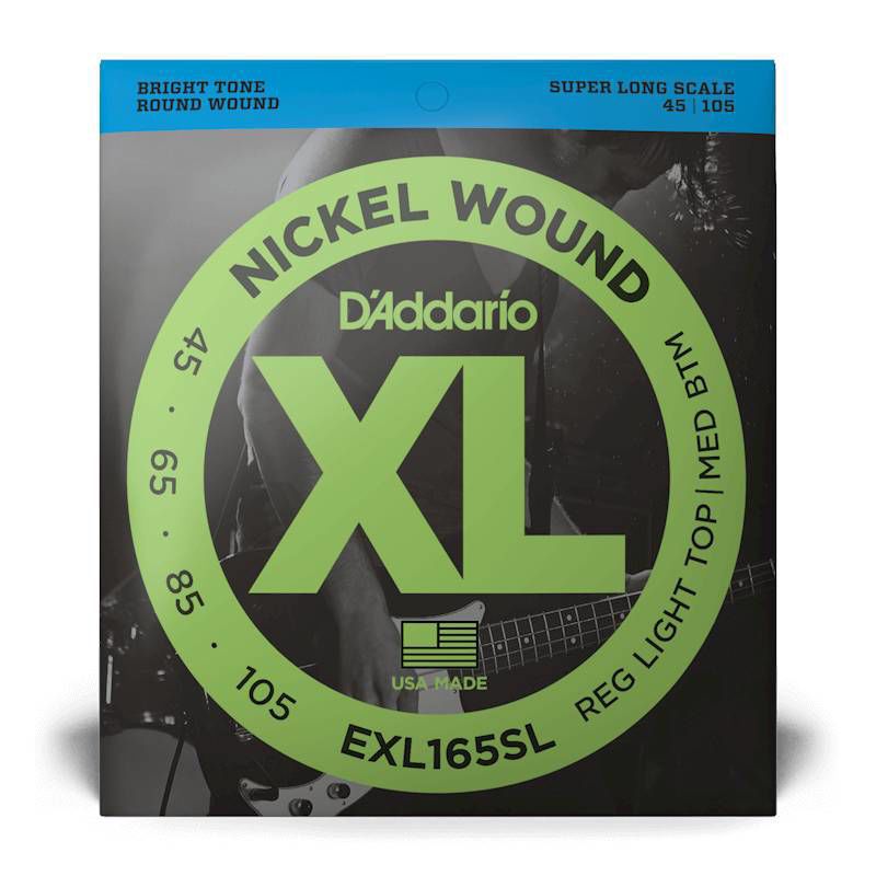 D'Addario EXL165SL 45-105 Custom Light Super Long Scale Bass Guitar Strings