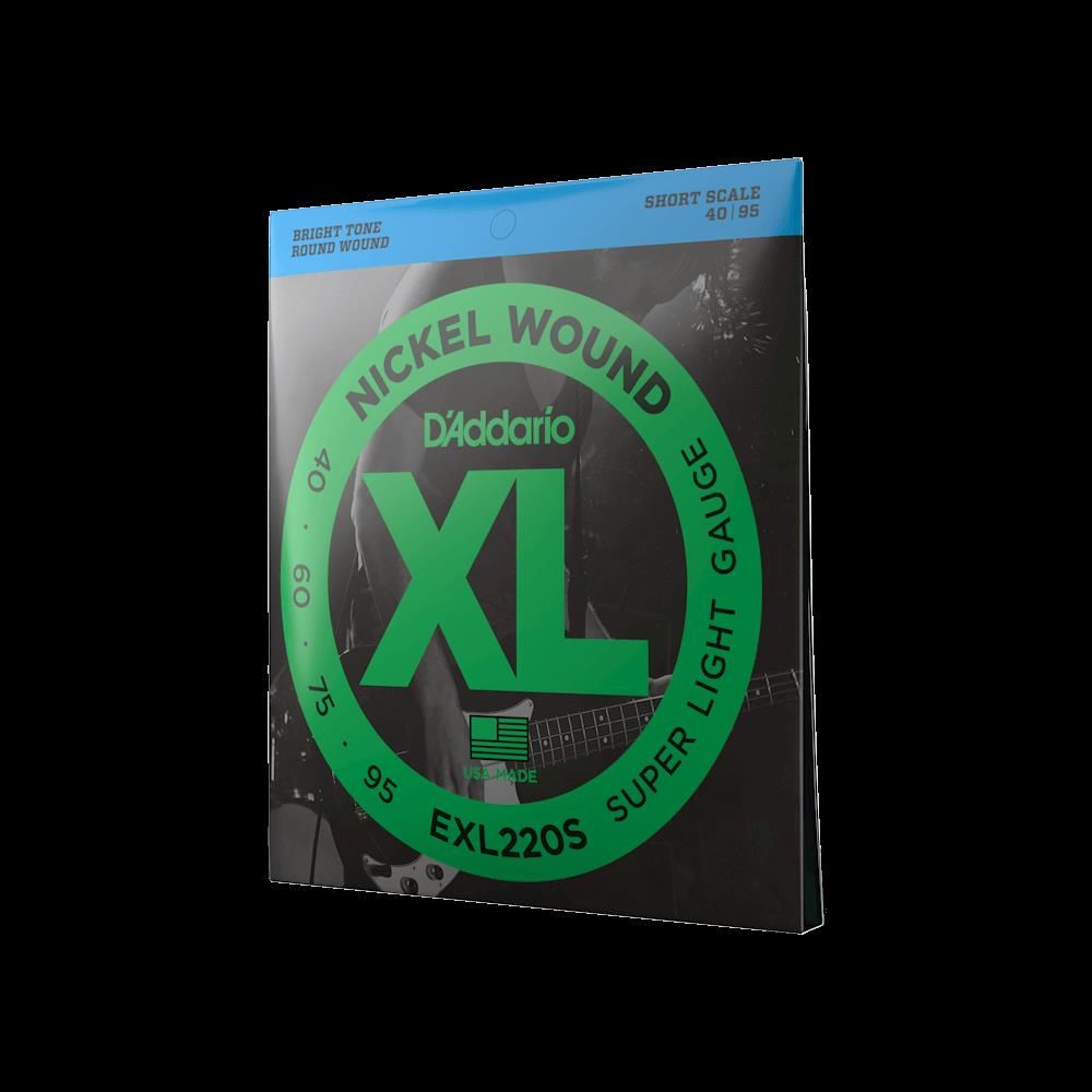 D'Addario EXL220S 40-95 Super Light Short Scale Bass Guitar Strings