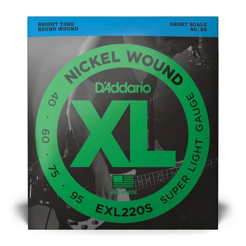 D'Addario EXL220S 40-95 Super Light Short Scale Bass Guitar Strings