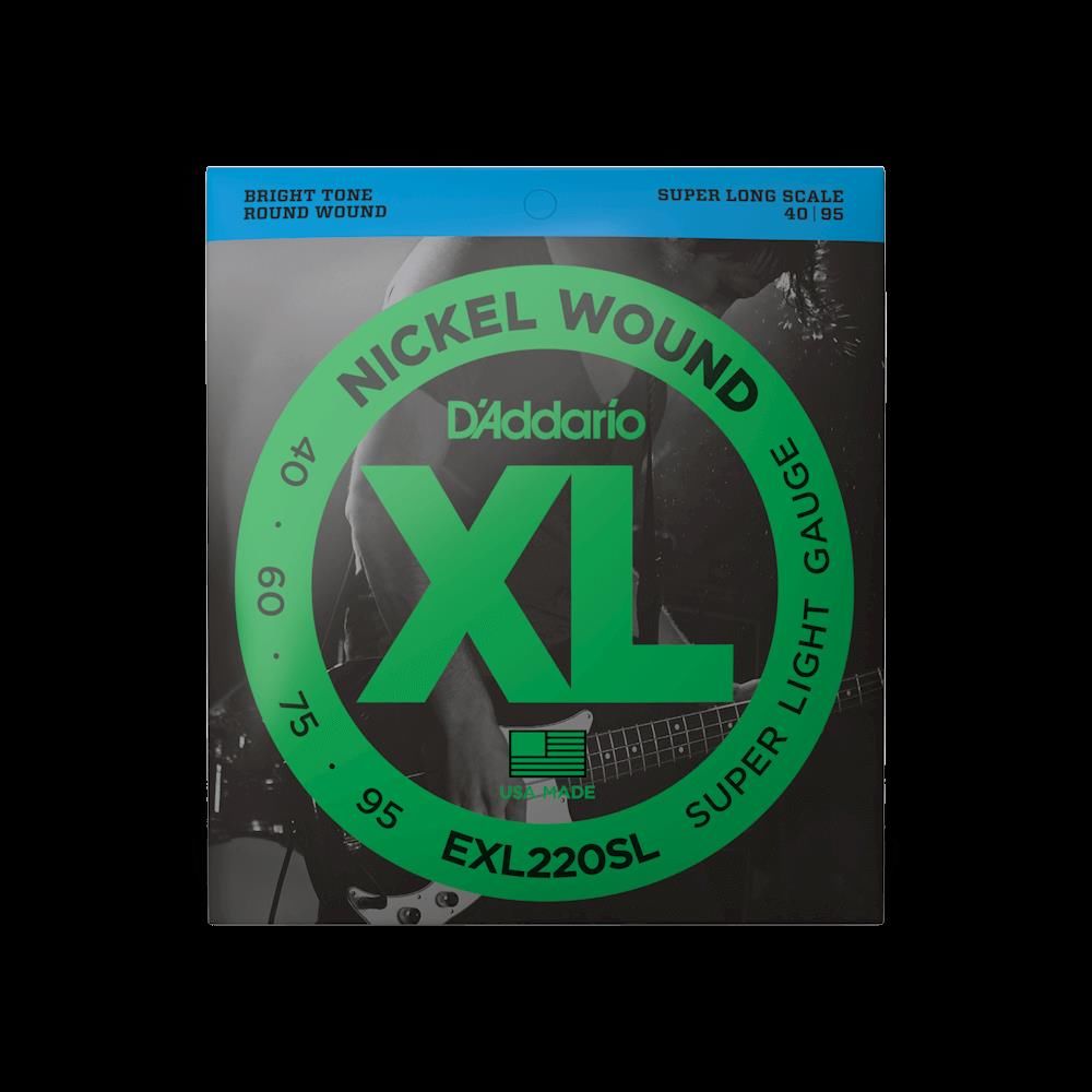 D'Addario EXL220SL 40-95 Super Light Super Long Scale Bass Guitar Strings