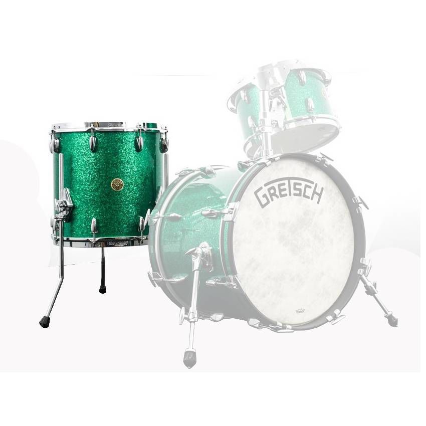 Gretsch USA Broadkaster 16x16 Floor Tom in Green Sparkle Nitron