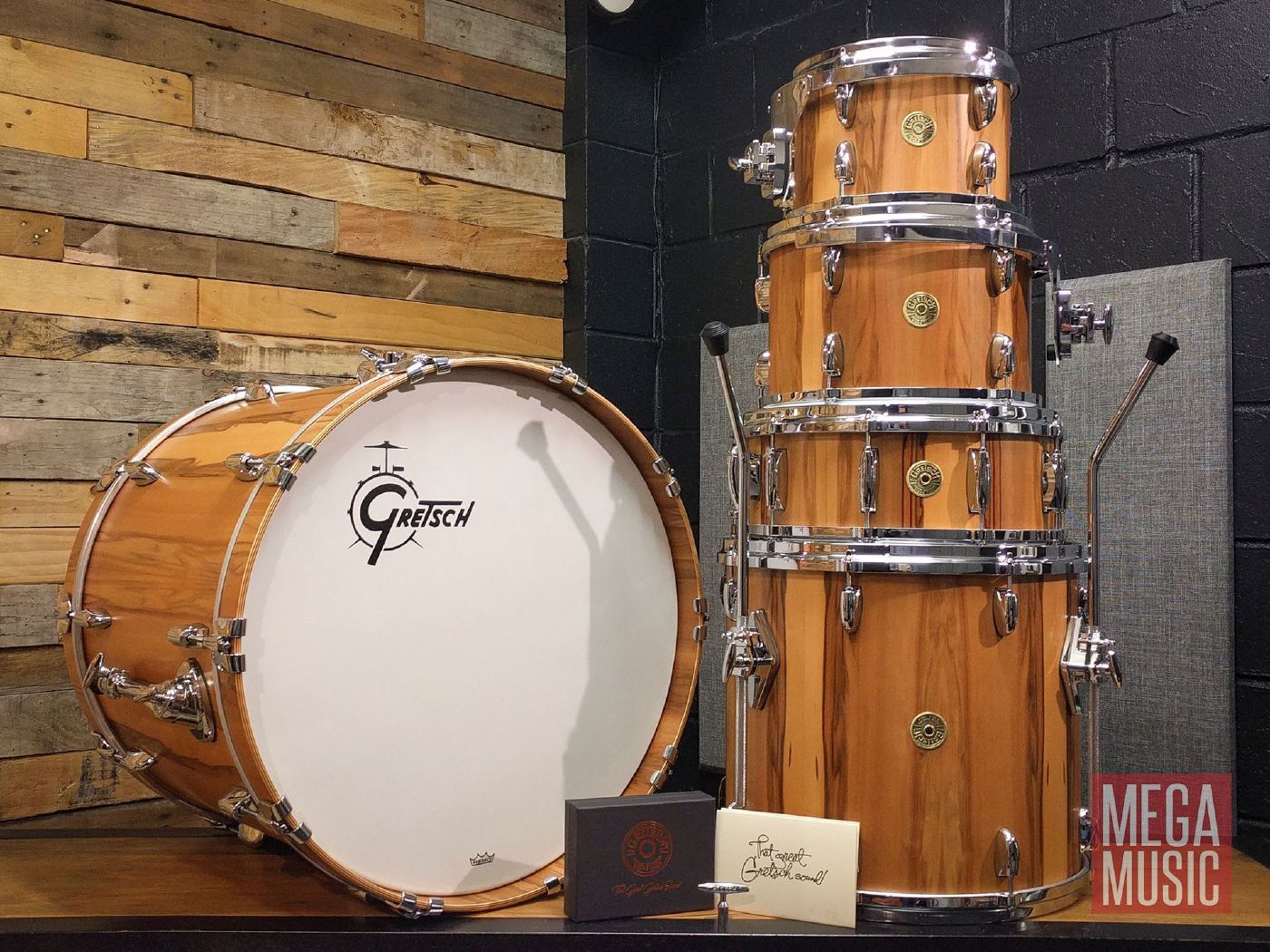 Gretsch USA Custom Exotic 5-Piece Drum Kit in Red Gum 1 of 25