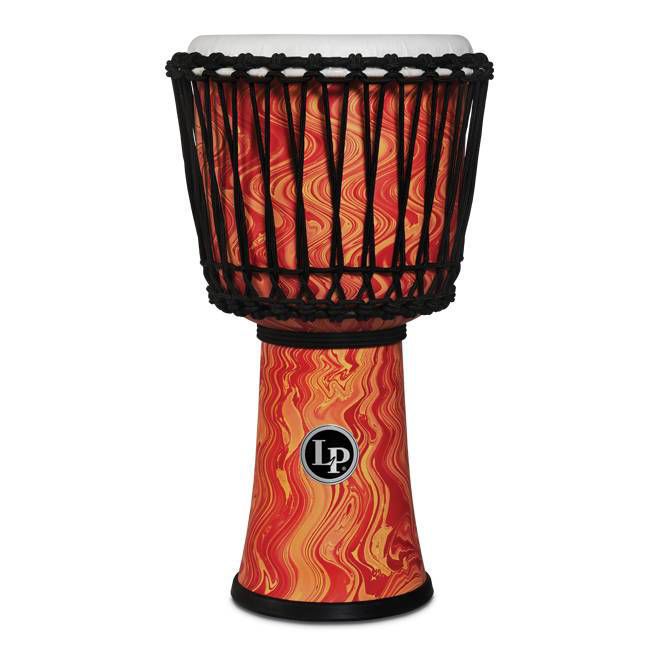 LP LP2010 10 Inch Rope Tuned Circle Djembe - Orange Marble