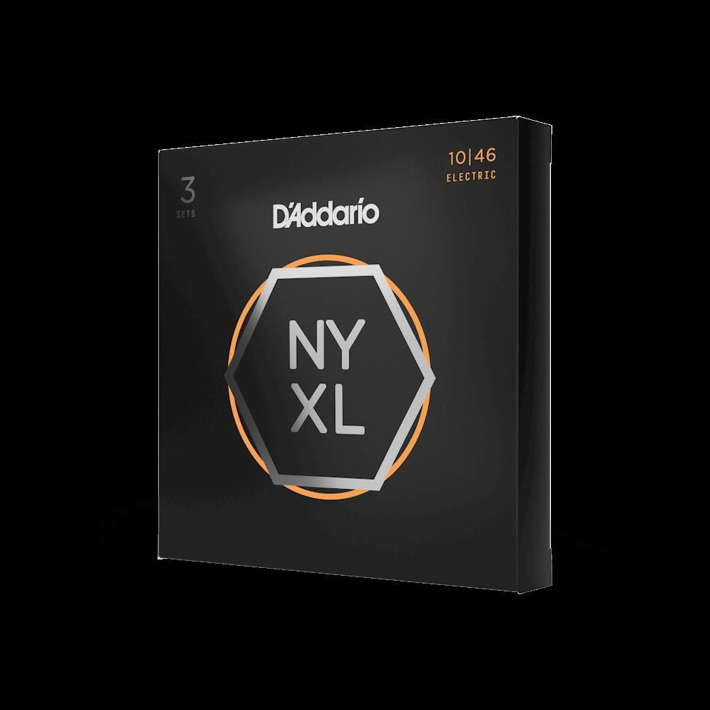 D'Addario NYXL10463P 10-46 Regular Light Nickel Wound Electric Guitar Strings - 3 Pack