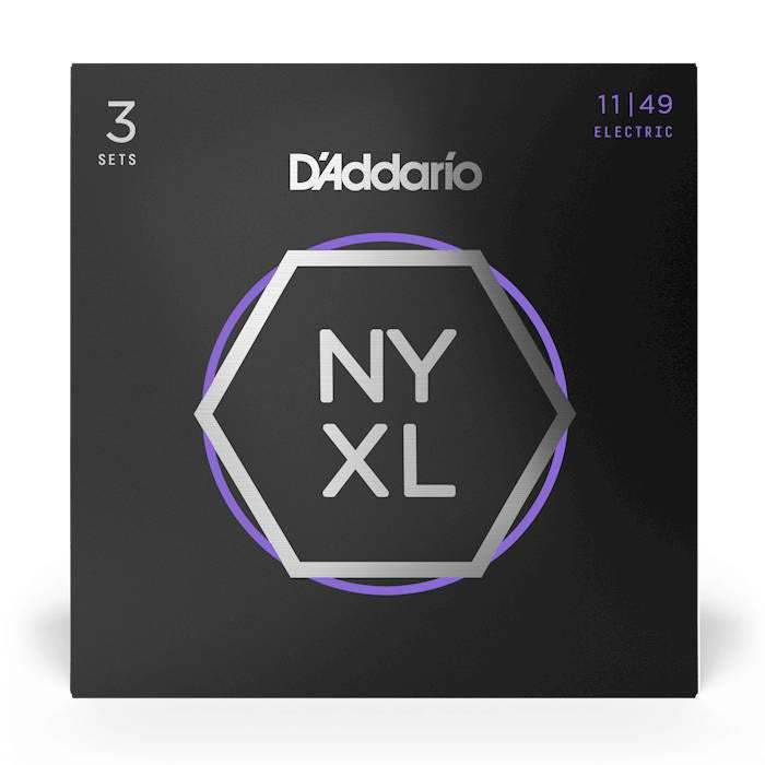 D'Addario NYXL11493P 11-49 Medium Nickel Wound Electric Guitar Strings - 3 Pack