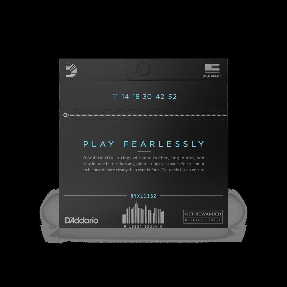 D'Addario NYXL1152 11-52 Medium/Heavy Nickel Wound Electric Guitar Strings