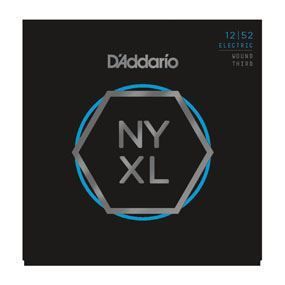 D'Addario NYXL1252W Nickel Wound Electric Guitar Strings, light wound 3rd string, 12-52 gauge, on a guitar string spool