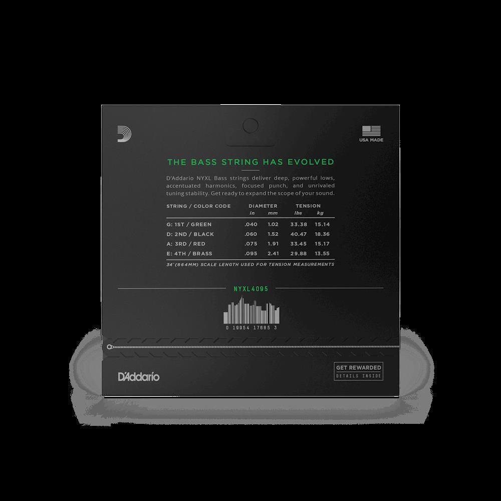 D'Addario NYXL4095 40-95 Super Light Bass Guitar Strings