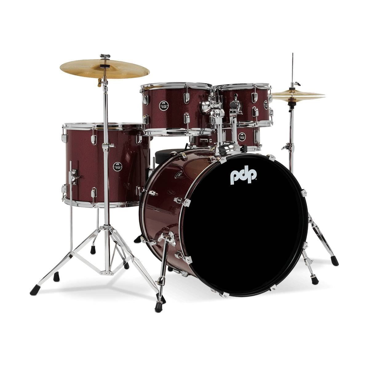 PDP Centerstage Series 5-Piece Drum Kit with 22in Bass Drum in Ruby Red