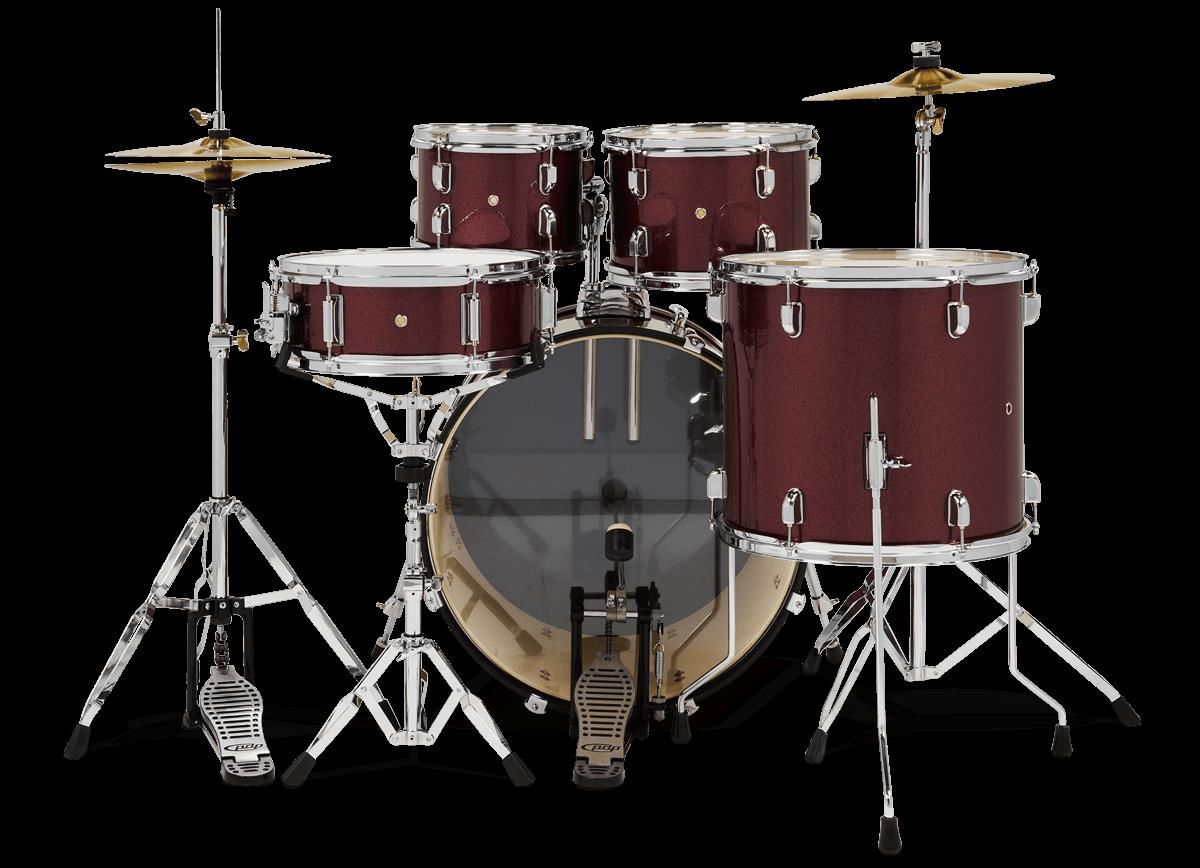 PDP Centerstage Series 5-Piece Drum Kit with 22in Bass Drum in Ruby Red